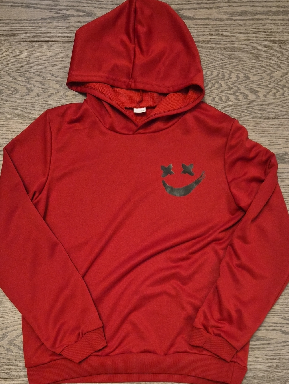 Youth Hoodie with Smiley Graphic, Size 14-15